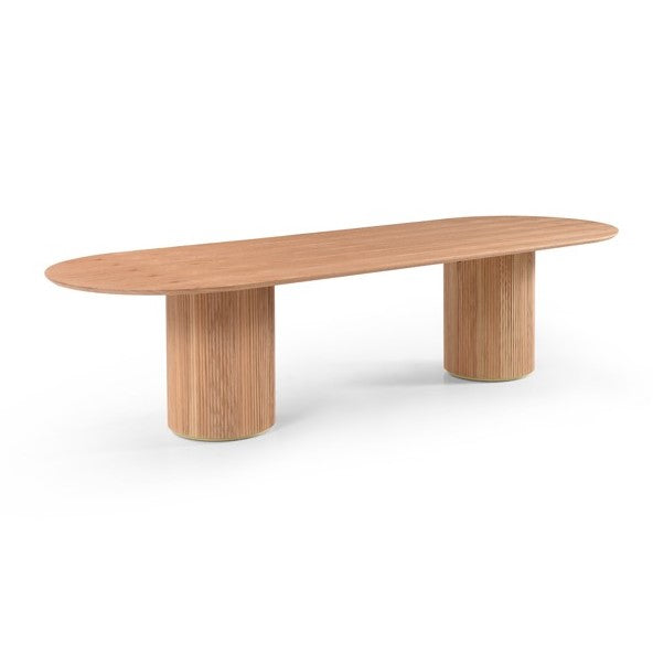Lantine 320cm Pill Shaped Dining Table - Ash Oak Tommy Franks 2