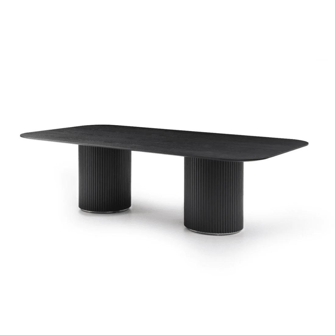 Tommy Franks Lantine Oak Dining Table in Black