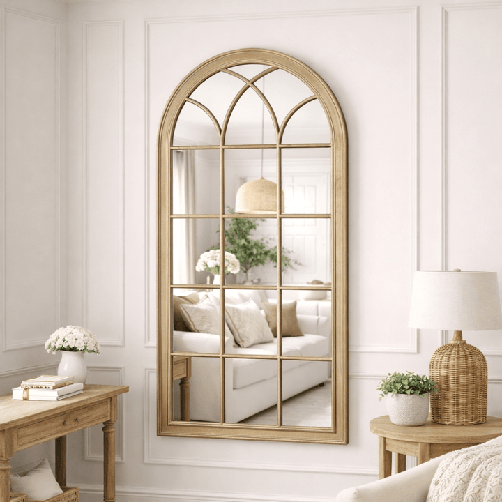 Isabella Wall Mirror 175x94cm - Champagne Silver