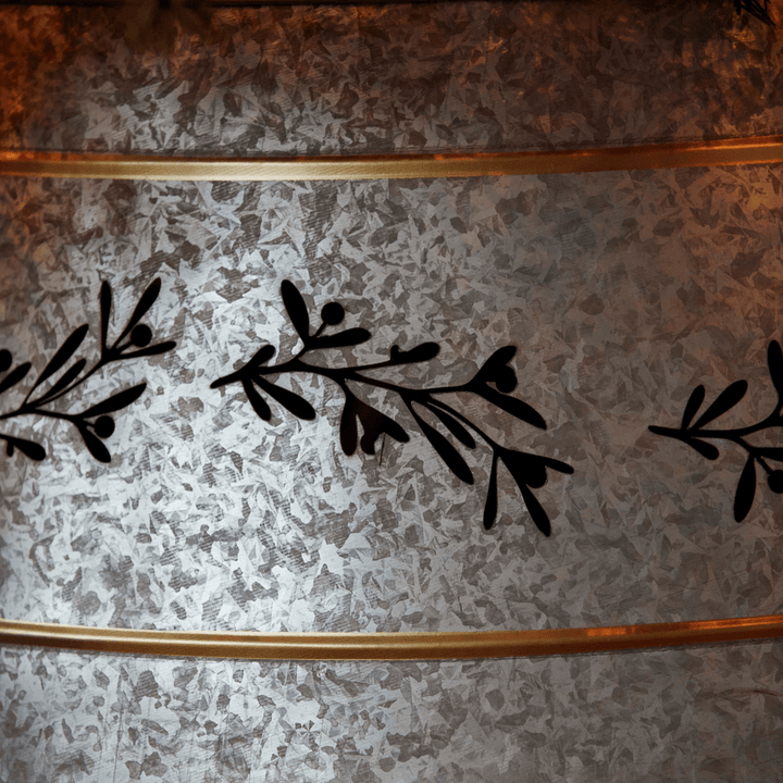 Galvanised Cut Out Mistletoe Tree Skirt Ivyline 3