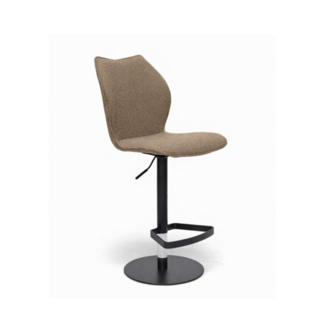Kiq Taupe Monza Adjustable Barstool - Black