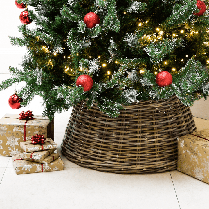 Round Wicker Tree Skirt - Natural Ivyline 1