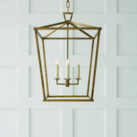 Andrew Martin Darlana Lantern Pendant Light Gilded Iron Small