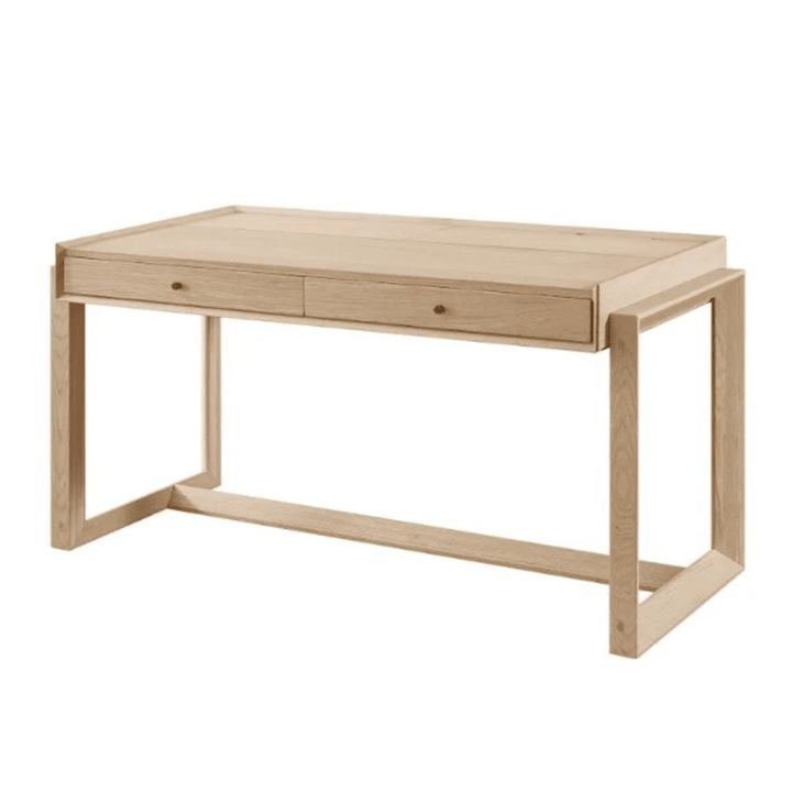 Offset Solid Oak Desk - Oak Tommy Franks 3