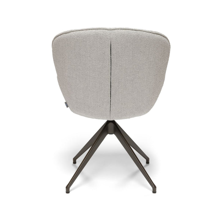 Butterfly Cream Monza Swivel Dining Armchair - Anodic Brown
