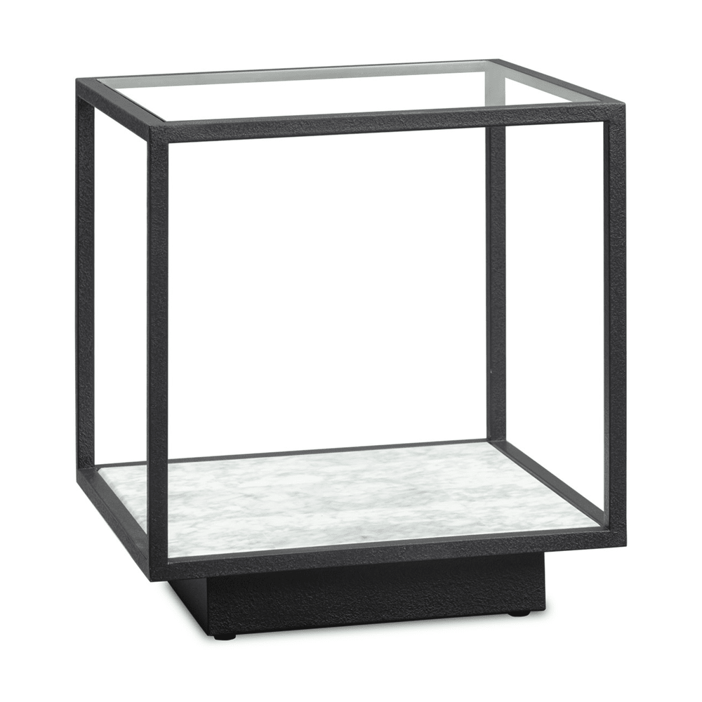 Belmon Carrara Marble Square Side Table - Black LiangAndEimil 2