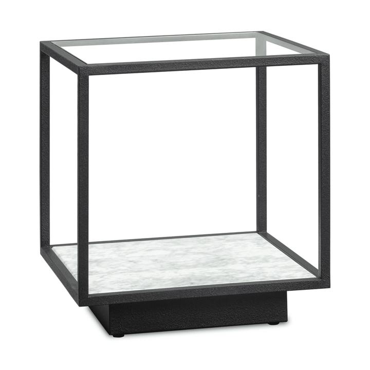 Belmon Carrara Marble Square Side Table - Black LiangAndEimil 2