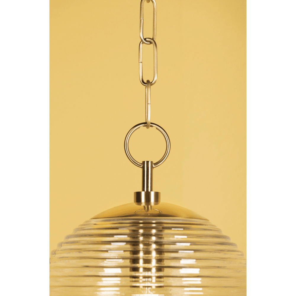 Sara Glass Pendant Light - Brass Hudson Valley Lighting 4