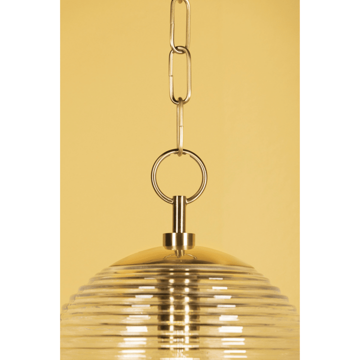 Sara Glass Pendant Light - Brass Hudson Valley Lighting 4