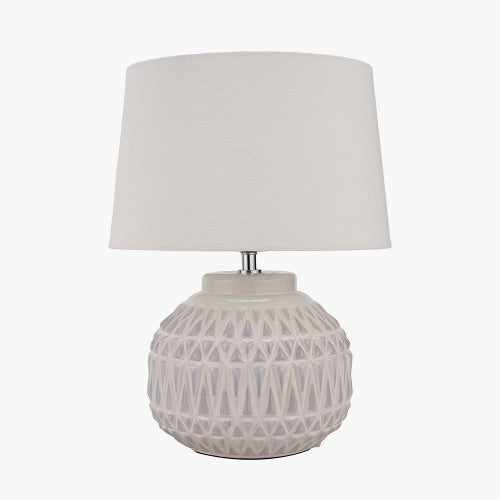 Olivia's Arnia Texture Ceramic Table Lamp in Warm White