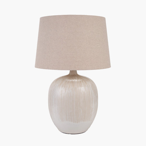  Pacific Lifestyle-Olivia's Tanya Textured Ceramic Table Lamp in Natural and Cream-Natural 589 
