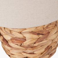 Olivia's Koda Plaited Water Hyacinth Table Lamp in Natural