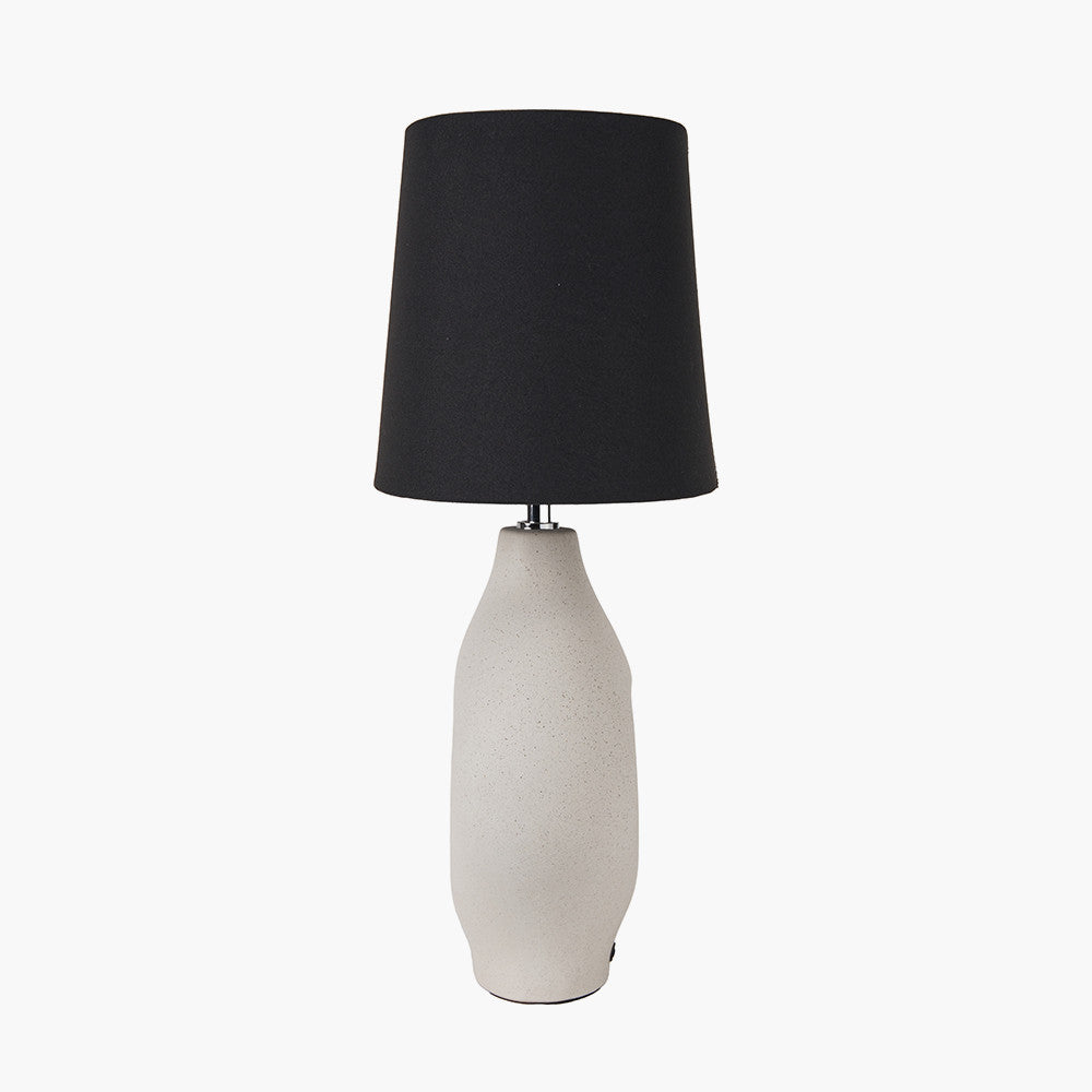 Malia Organic Ceramic Table Lamp - Monochrome Pacific Lifestyle 3