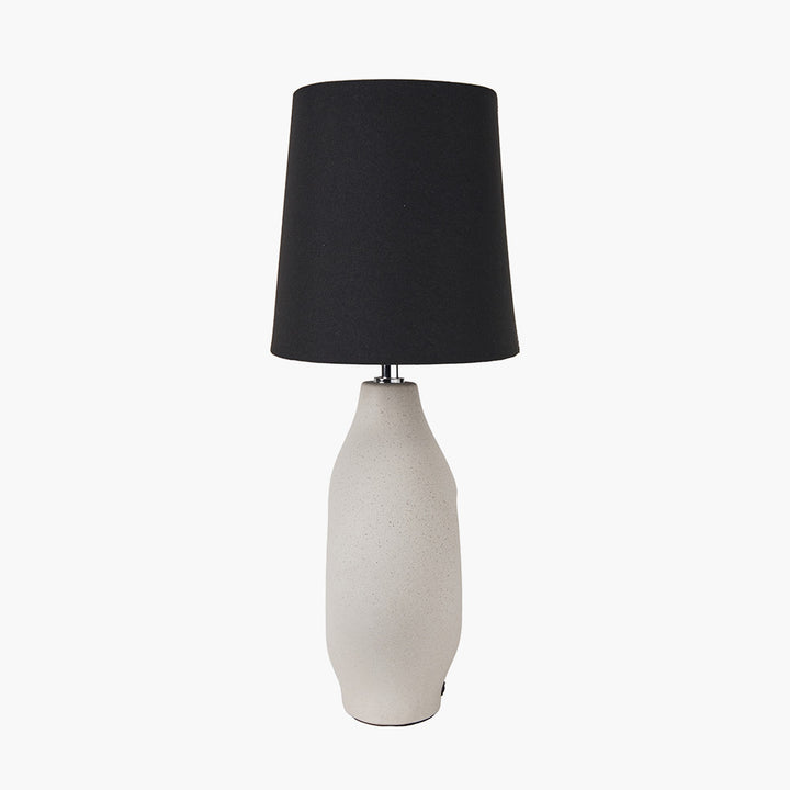 Malia Organic Ceramic Table Lamp - Monochrome Pacific Lifestyle 3