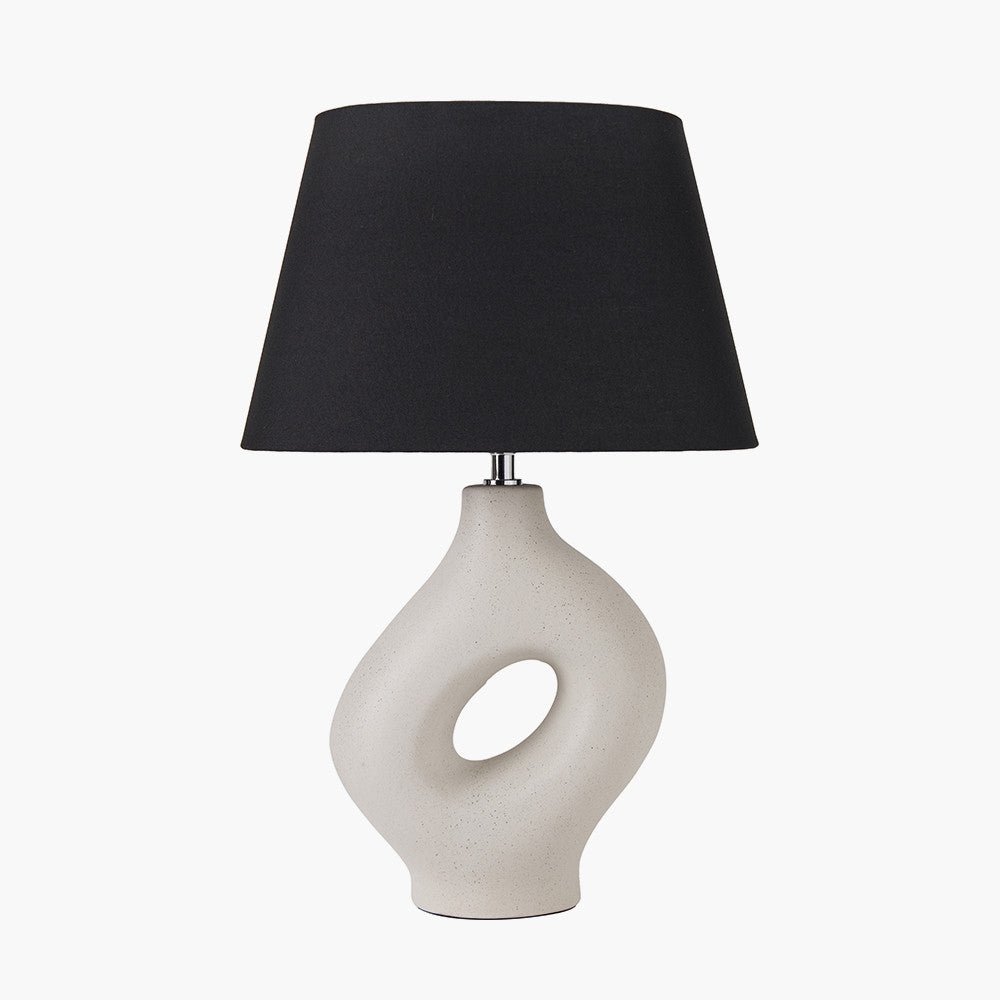  Pacific Lifestyle-Olivia's Malia Monochrome Organic Ceramic Table Lamp-Beige    541 