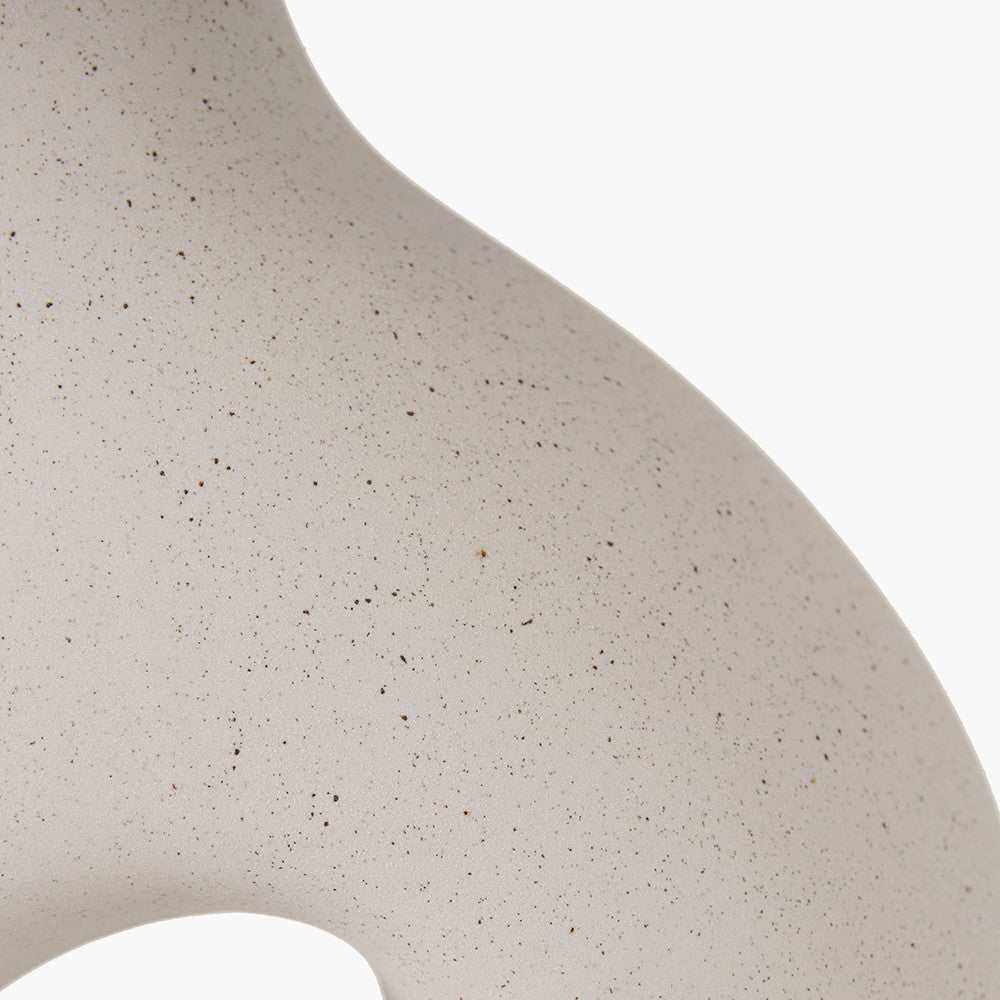 Malia Organic Ceramic Table Lamp - Monochrome Pacific Lifestyle 4