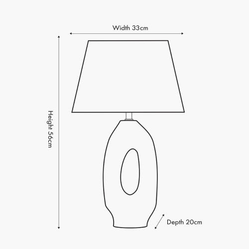 Olivia's Lila Natural Organic Tall Ceramic Table Lamp