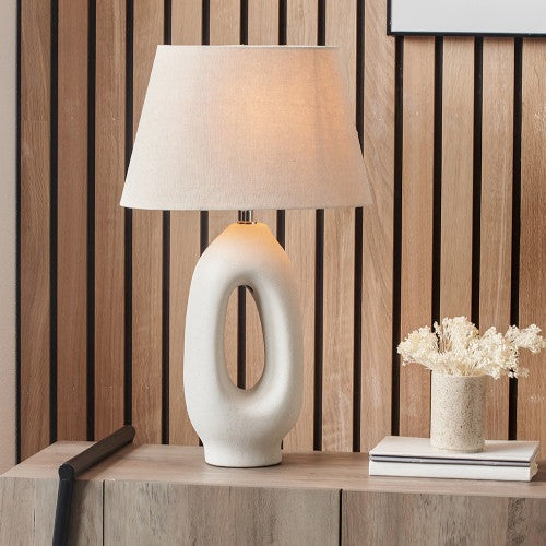 Lila Organic Tall Ceramic Table Lamp - Natural Pacific Lifestyle 4