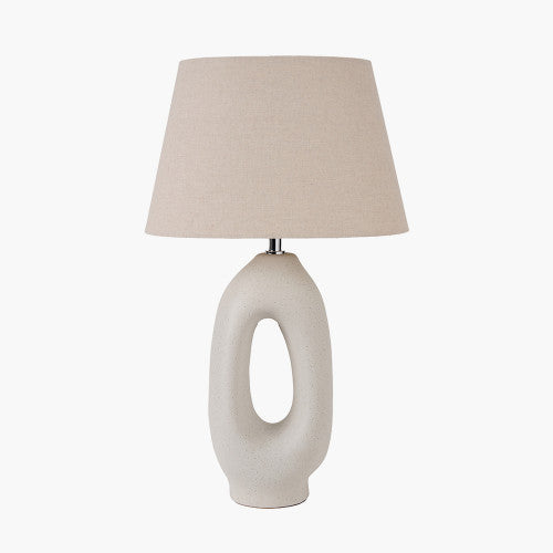  Pacific Lifestyle-Olivia's Lila Natural Organic Tall Ceramic Table Lamp-Beige    837 
