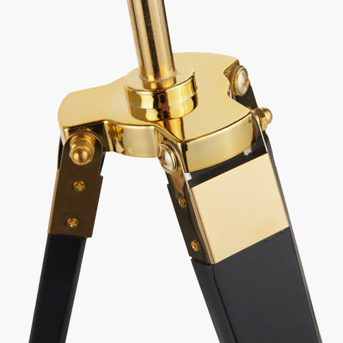 Olivia's Stanley Tripod Table Lamp in Gold and Black