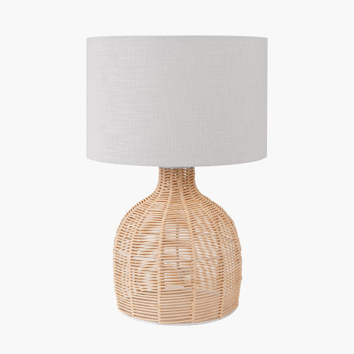  Pacific Lifestyle-Olivia's Barton Rattan Cloche Table Lamp in Natural-Natural 045 