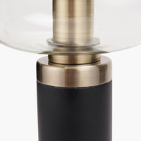 Olivia's Arna Black Metal & Glass Table Lamp