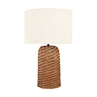 Olivia's Andros Brown Woven Seagrass Table Lamp