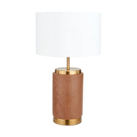 Olivia's Carrara Wood Effect Ceramic Table Lamp