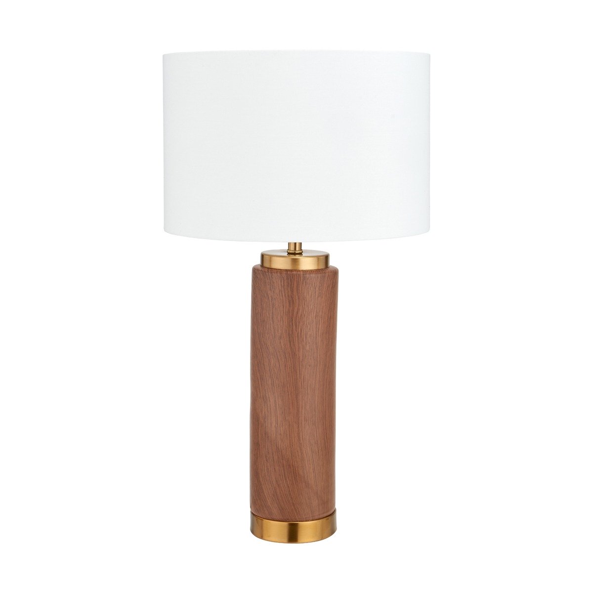 Olivia's Carrara Wood Effect Ceramic Tall Table Lamp