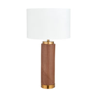 Olivia's Carrara Wood Effect Ceramic Tall Table Lamp