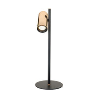 Olivia's Xena Black and Rose Gold Metal LED Table Lamp