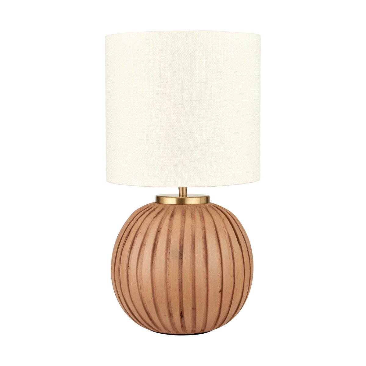 Olivia's Ezekiel Natural Terracotta Textured Ball Table Lamp