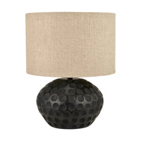 Olivia's Dante Antique Black Mango Wood Table Lamp