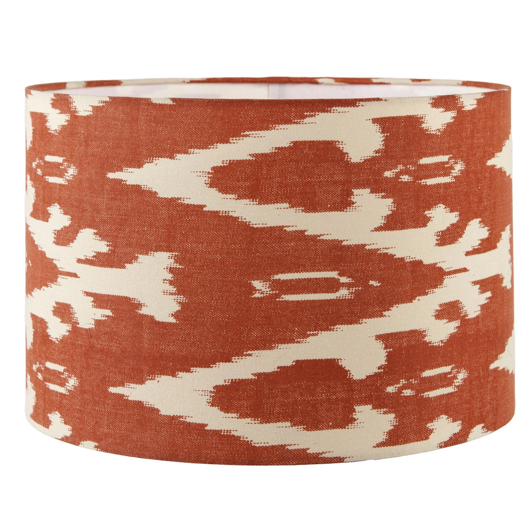 Eirene Textured Stoneware Table Lamp - Cinnamon Ikat