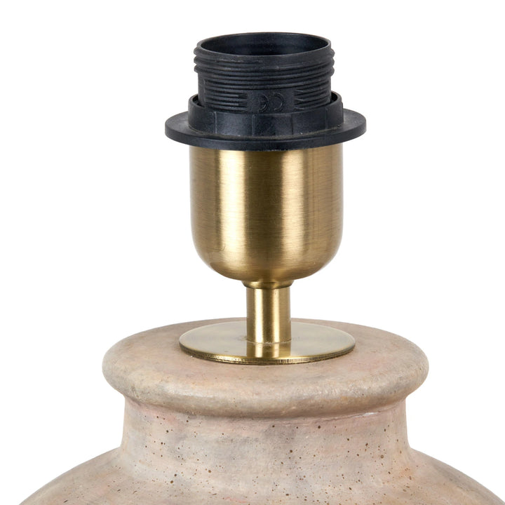 Ambrosia Grooved Stoneware Table Lamp - Black Chevron