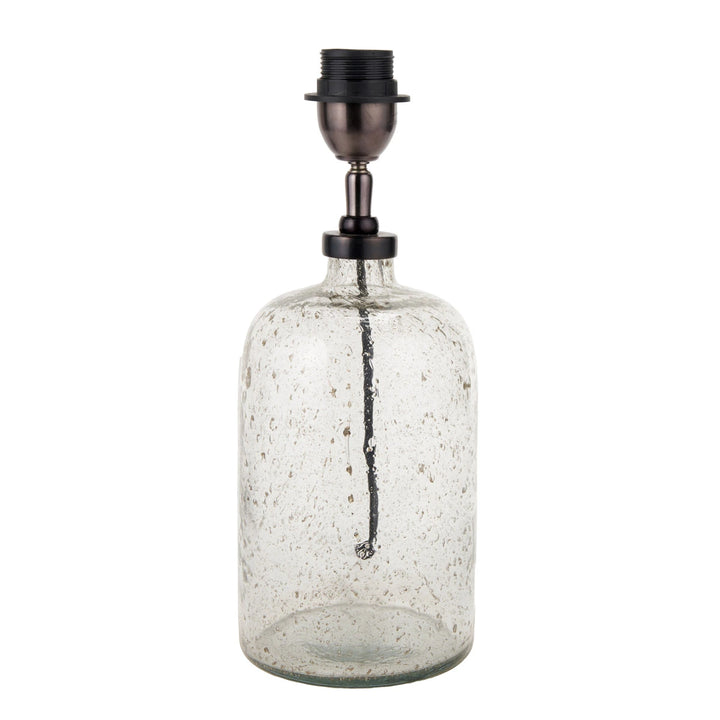 Ambrosia Grooved Stoneware Table Lamp - Blue Chevron