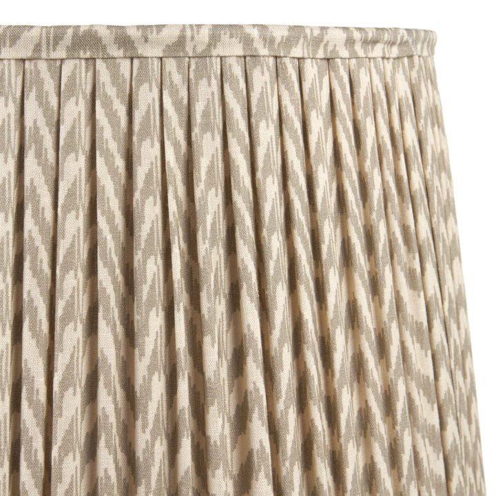 Ambrosia Grooved Stoneware Table Lamp - Taupe Chevron