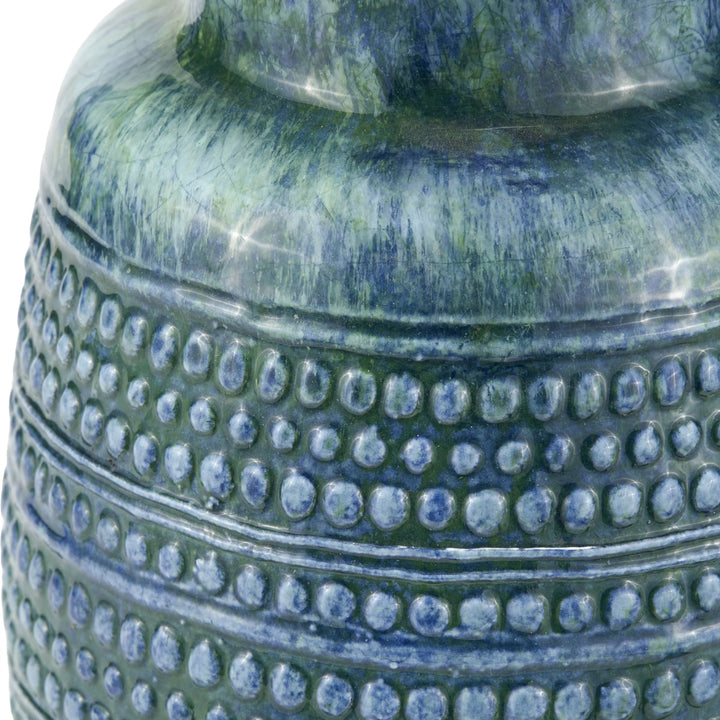 Theano Dot Design Table Lamp - Blue Glaze