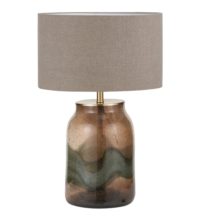 Valtellina Glass Table Lamp Base - Natural Linen