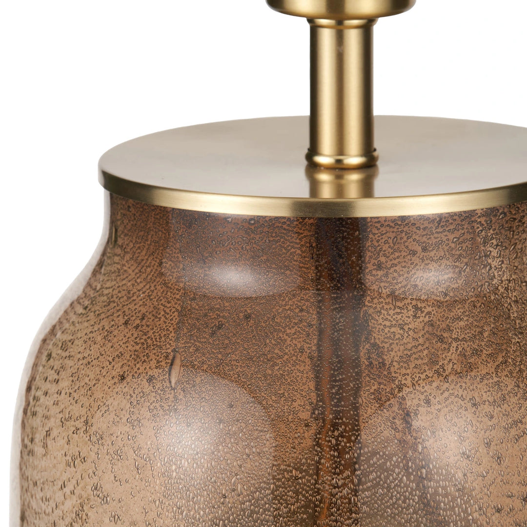 Valtellina Glass Table Lamp Base - Natural Linen