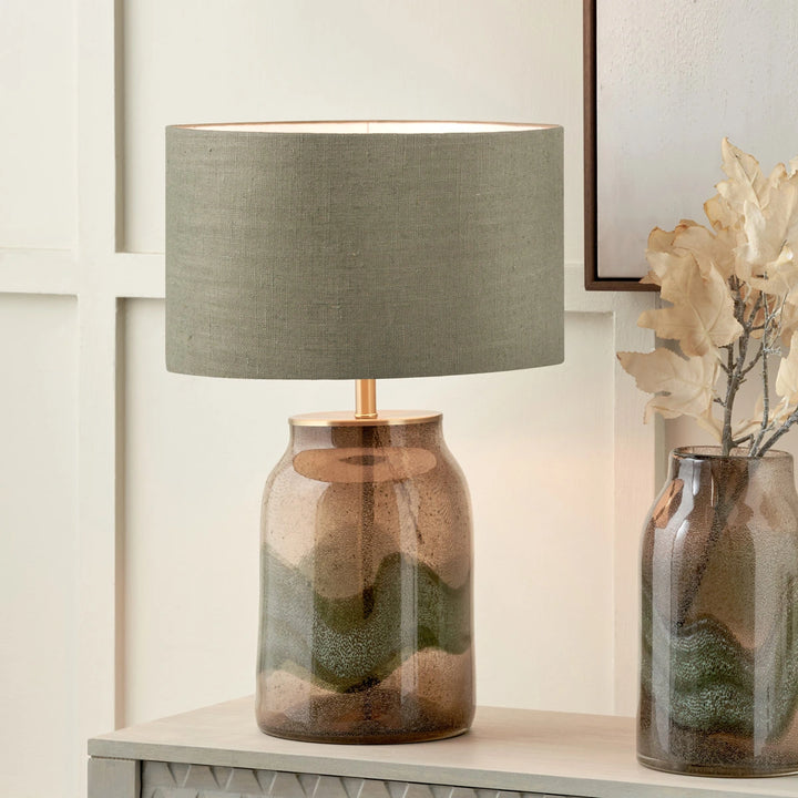 Valtellina Glass Table Lamp Base - Pistachio Green