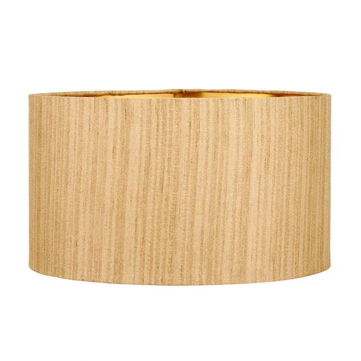 Cerdanya Glass Table Lamp - Gold Slubbed Silk