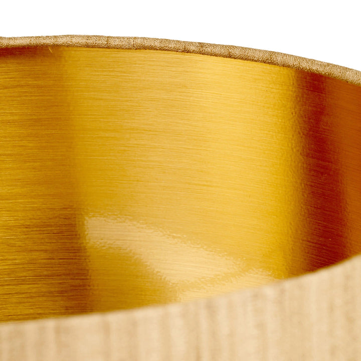 Cerdanya Glass Table Lamp - Gold Slubbed Silk