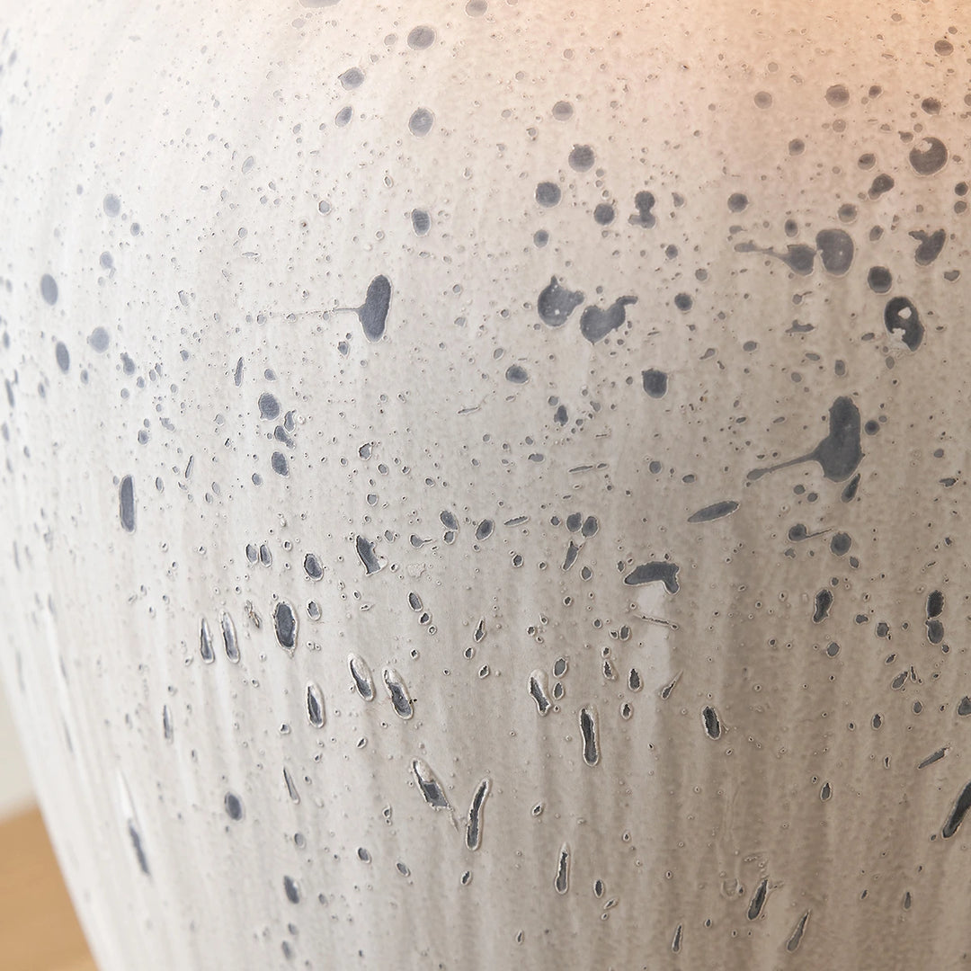 Kalli Flecked Ceramic Table Lamp - Grey