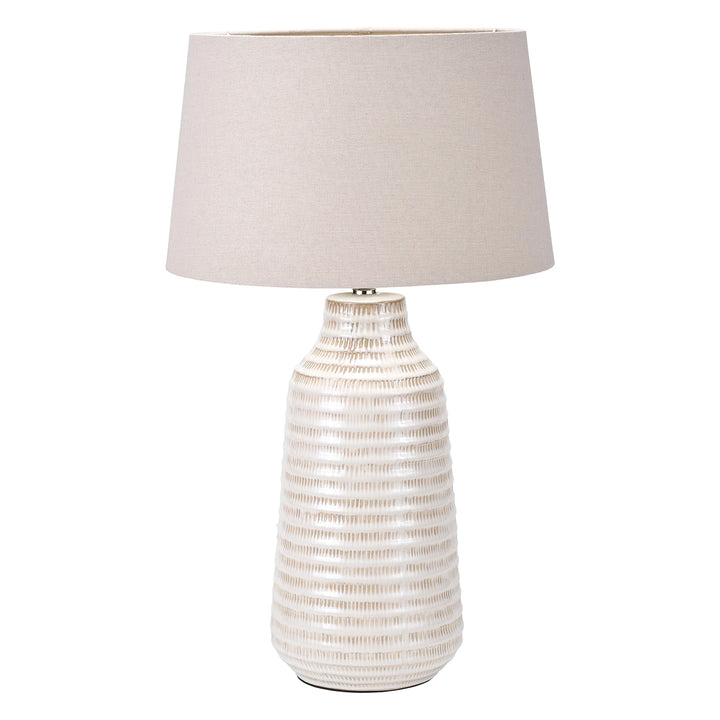 Nya Scratch Effect Ceramic Table Lamp - Warm White