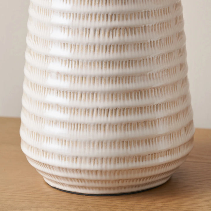 Nya Scratch Effect Ceramic Table Lamp - Warm White