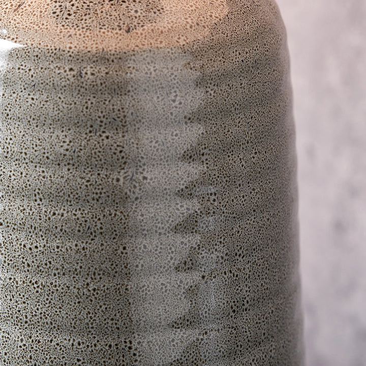 Helka Reactive Glaze Table Lamp - Smokey Green