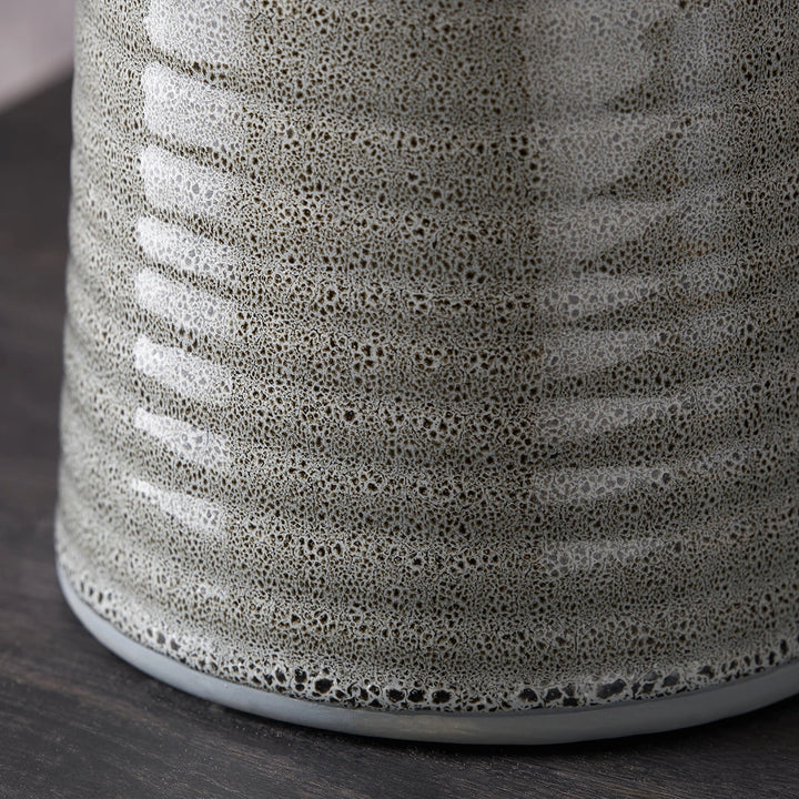 Helka Reactive Glaze Table Lamp - Smokey Green