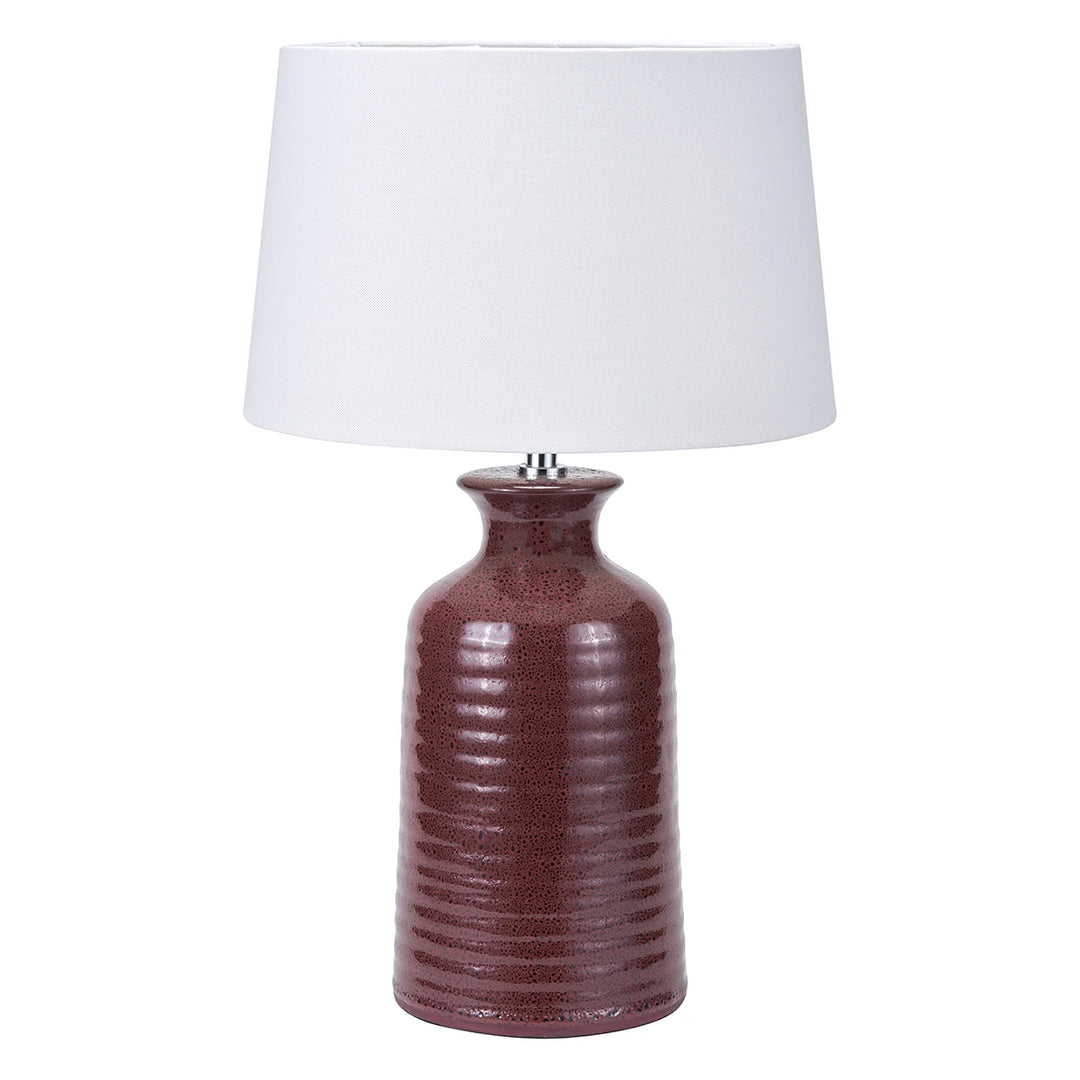 Helka Reactive Glaze Table Lamp - Mulberry