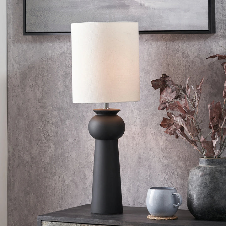 Sloane Contemporary Ceramic Table Lamp - Black